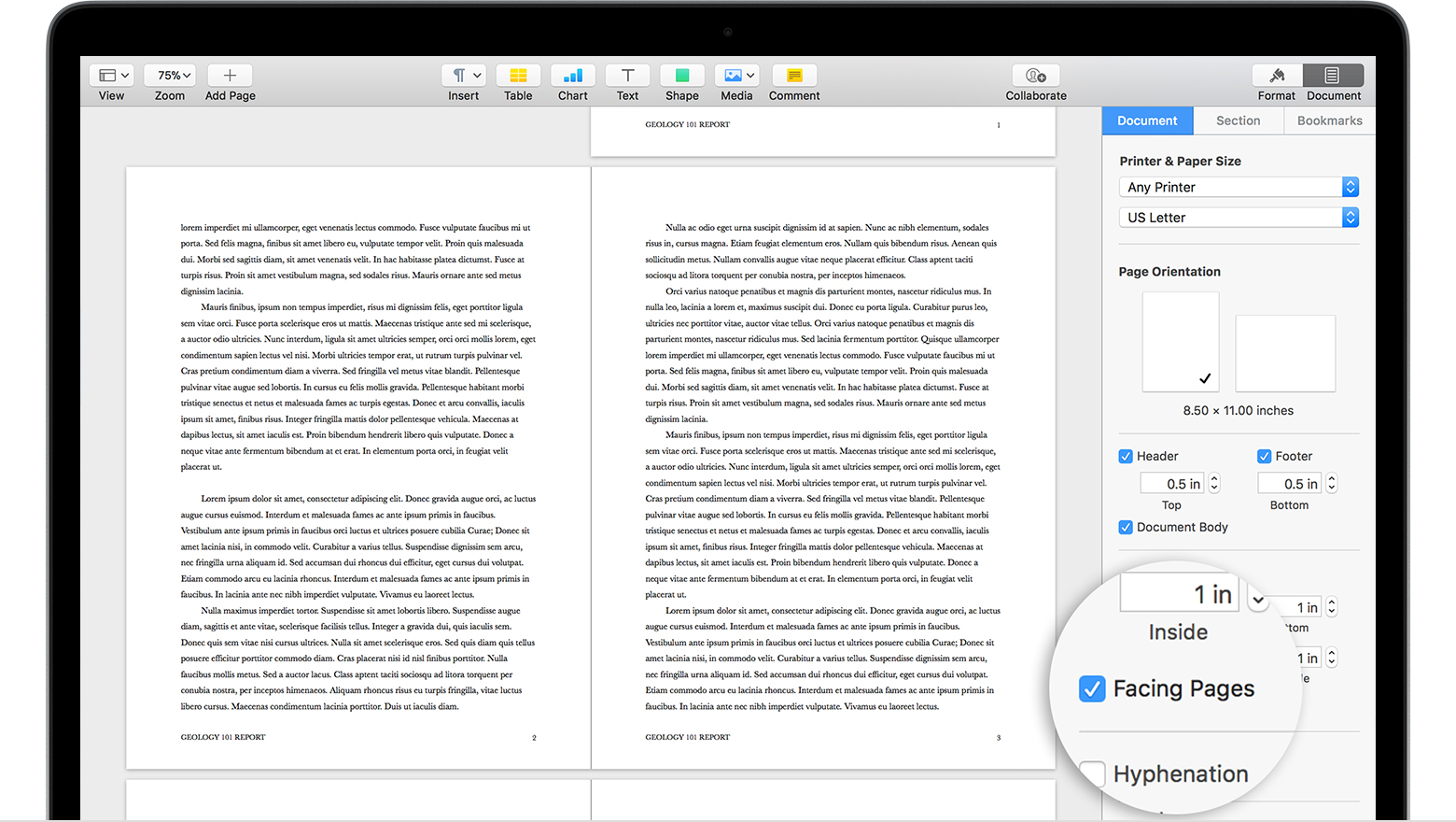 how to print a word document in mac pages