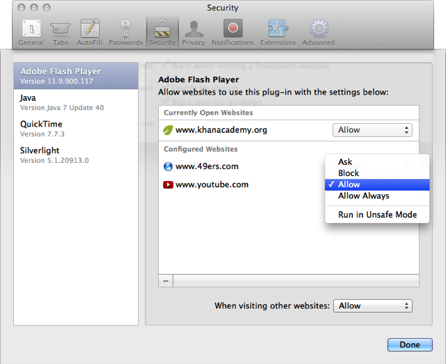 java plug in for mac