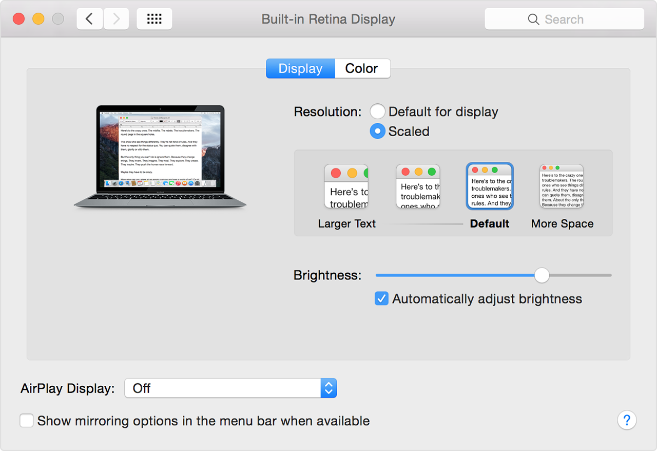 Using A Retina Display Apple Support