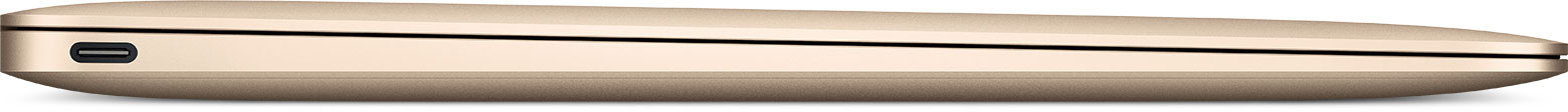 MacBook side view, showing ports