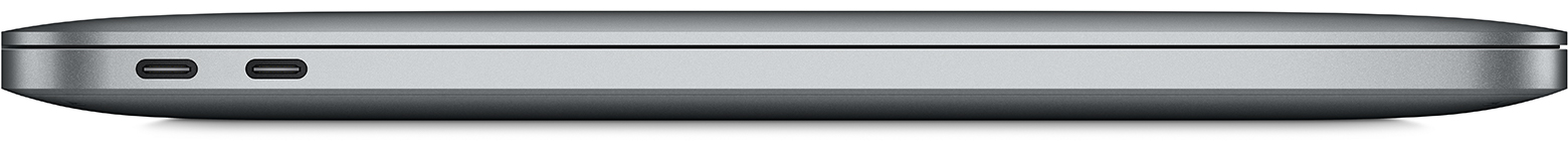 MacBook Pro side view, showing ports