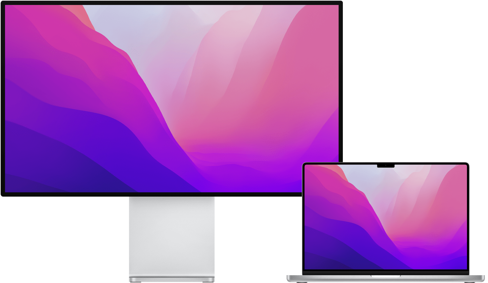 Рабочий стол macOS на MacBook Pro и Pro Display XDR