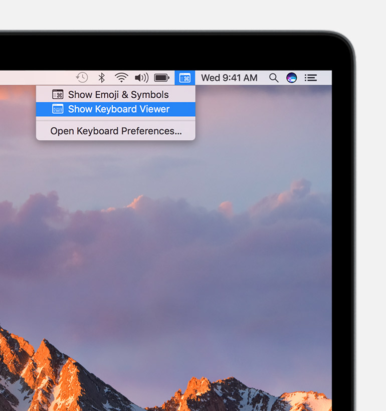 word for mac keybord access to menu bar