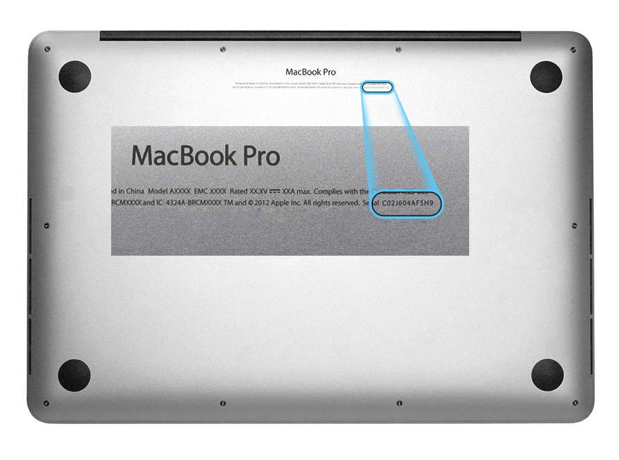 find macbook pro by serial number