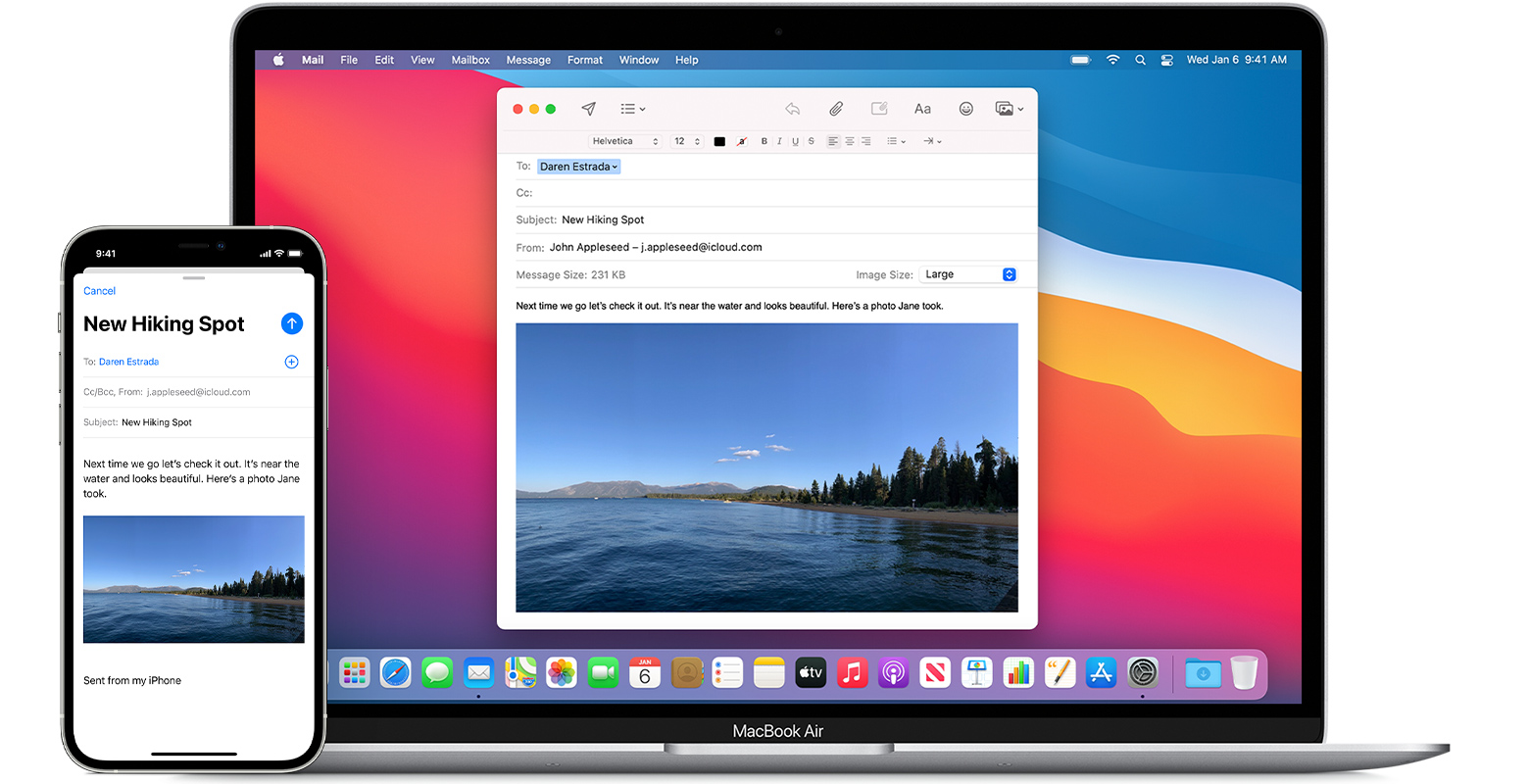 using same email for mac and iphone