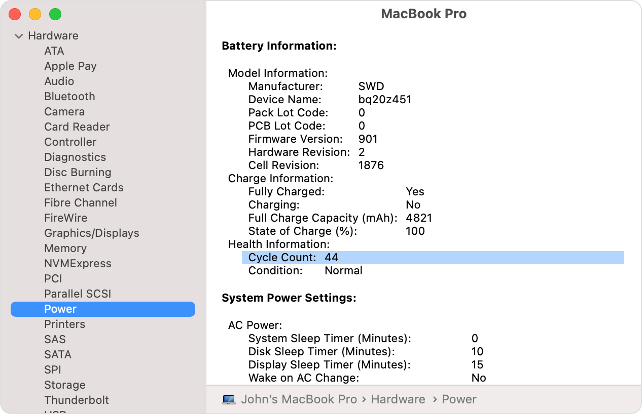 Define Battery Cycle Count for MacBooks - Laptop/Mobile Service Center