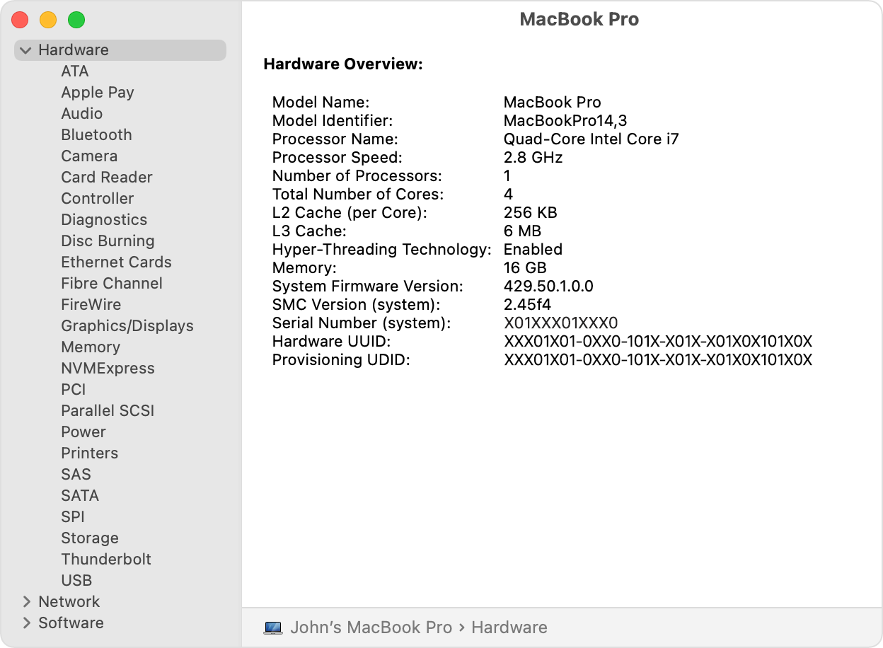 lookup mac specs by serial number