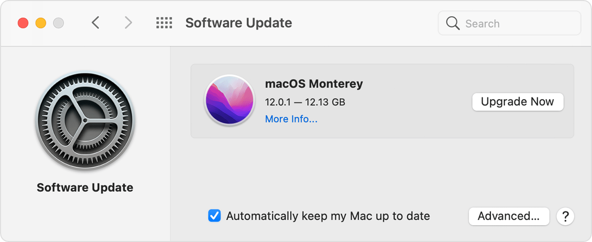 how to update apple software on macbook