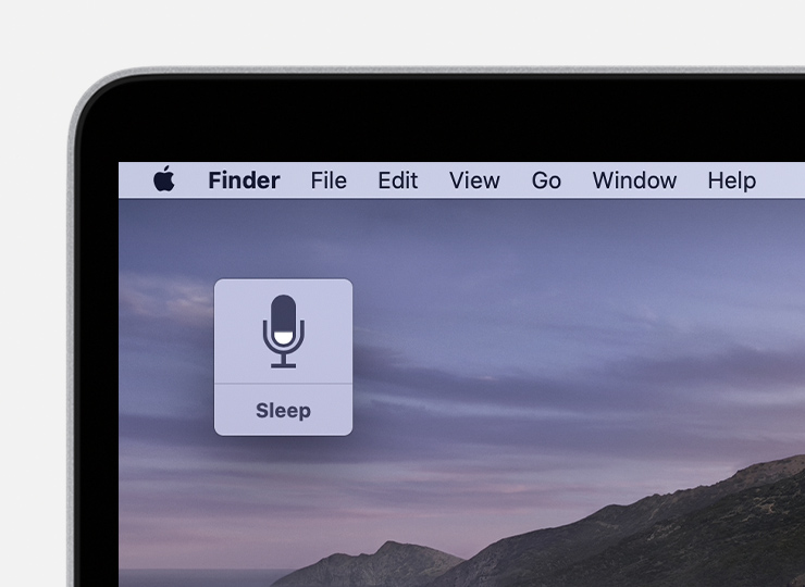 Microphone icon with Sleep button