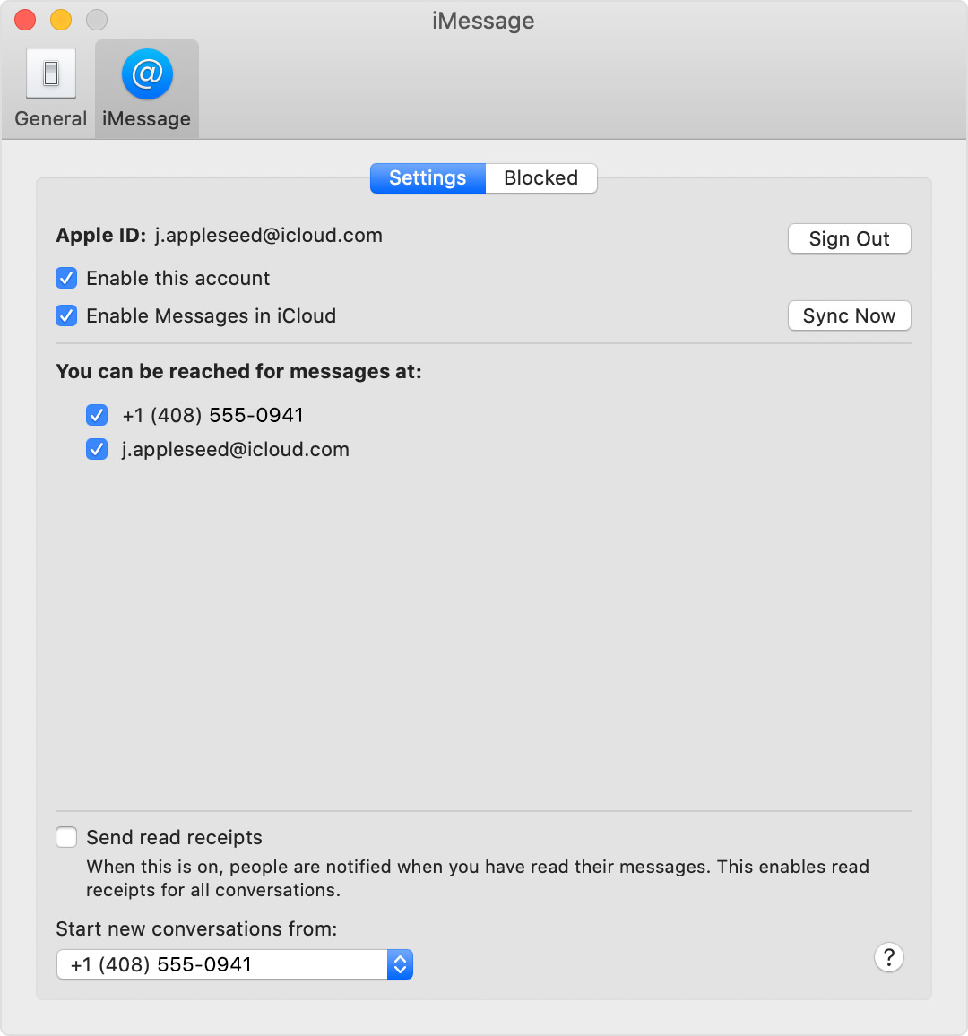 cant set up mac text message forwarding