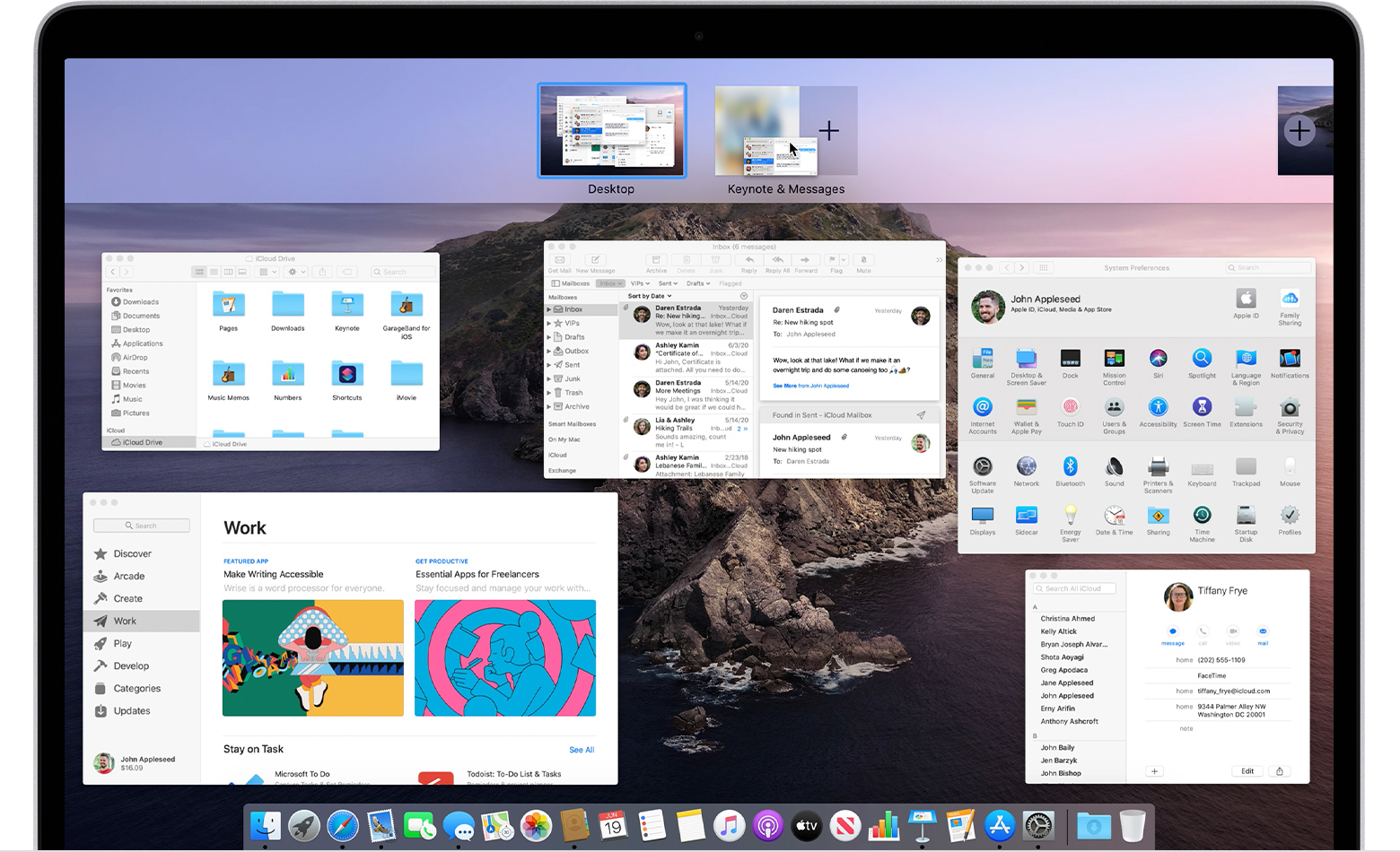 what does having multiple desktops on mac do