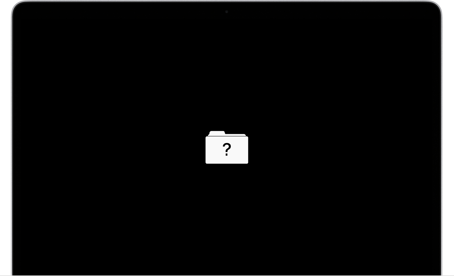 Flashing question mark screen