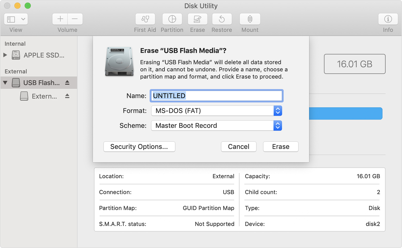 how to format mac drive to ntfs in disk utility