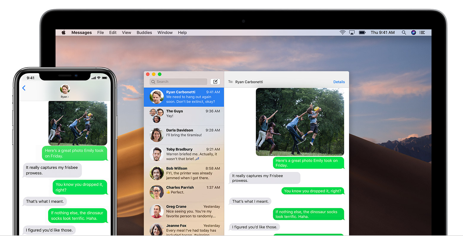 import text messages from iphone to mac