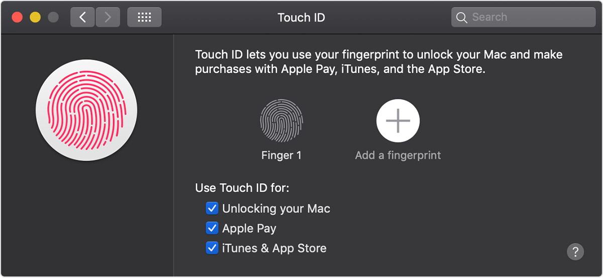 Macbook pro fingerprint setup instructions
