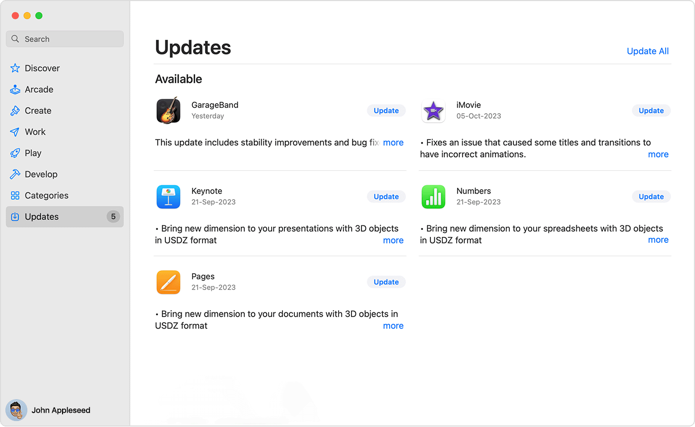 Work with iOS App Updates in Your Account in the App Store