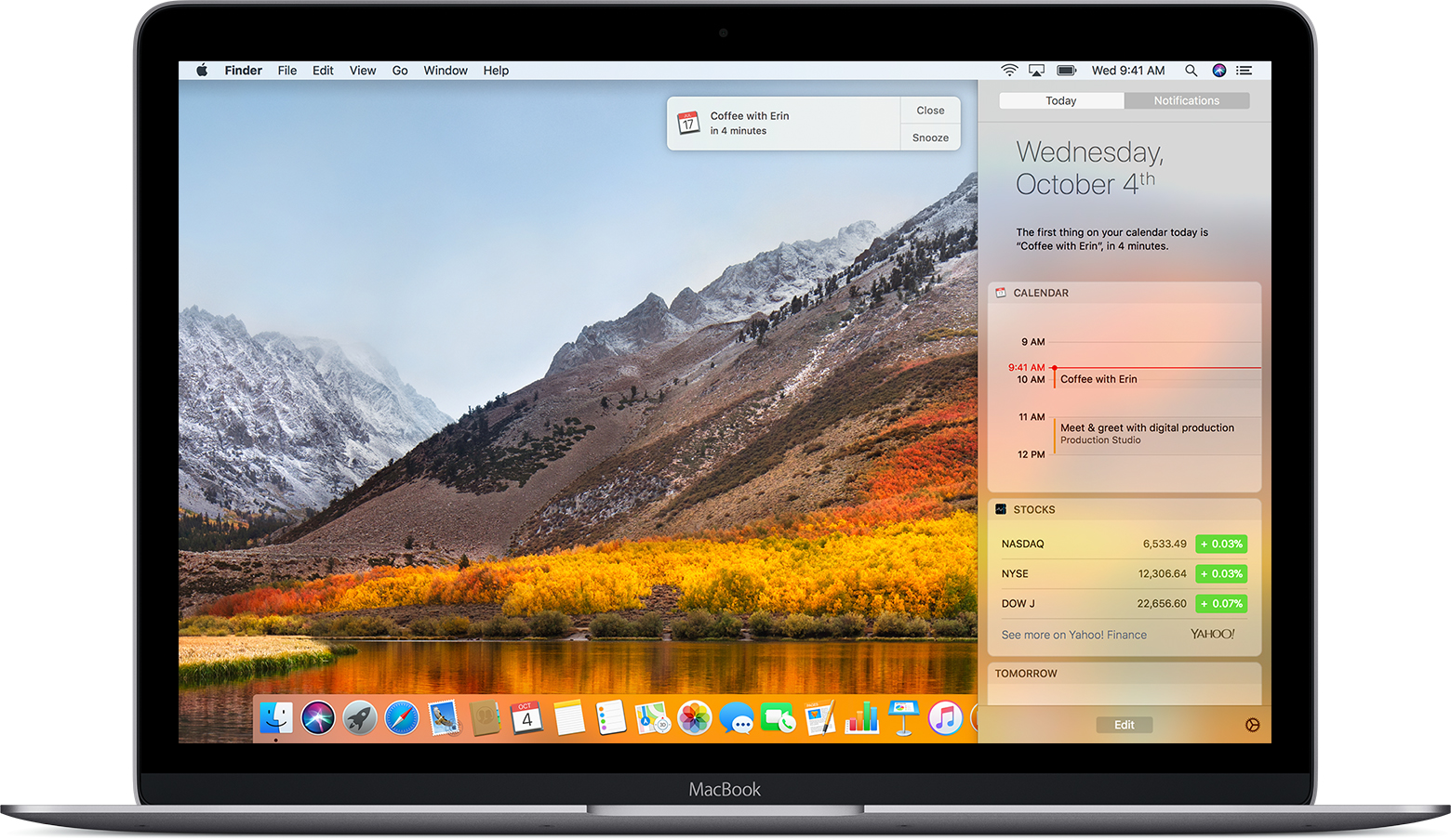 mac notification center color