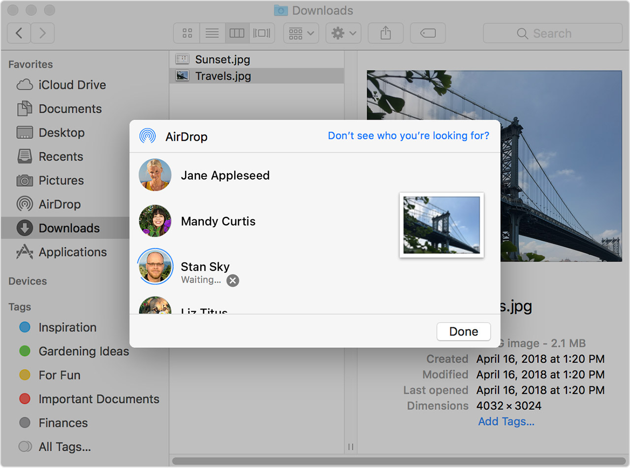 Use AirDrop on your Mac - Apple Support