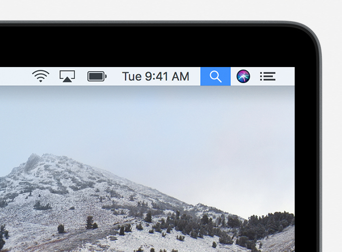 Spotlight icon in Menu bar