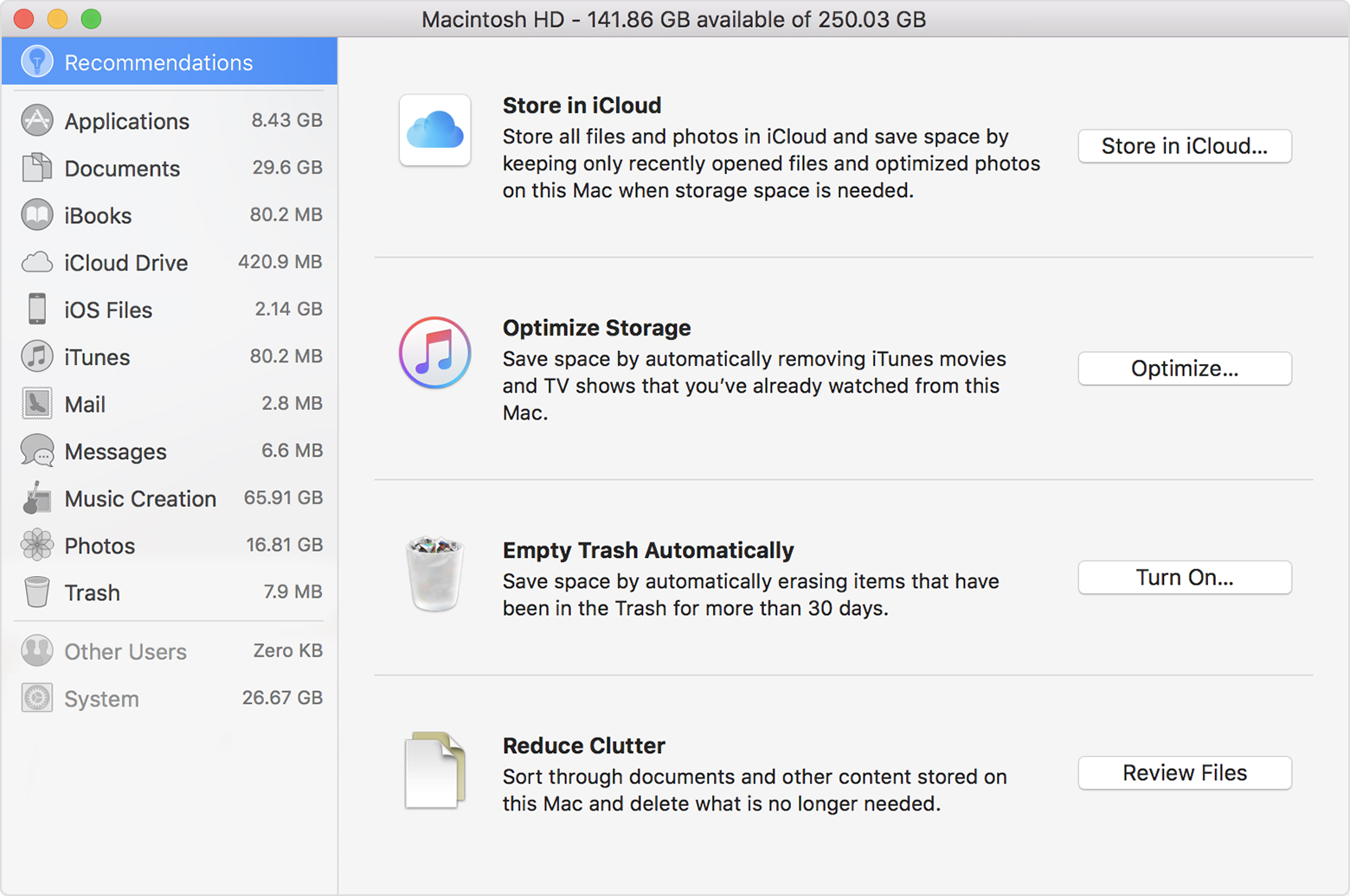 how to free up space on mac using icloud