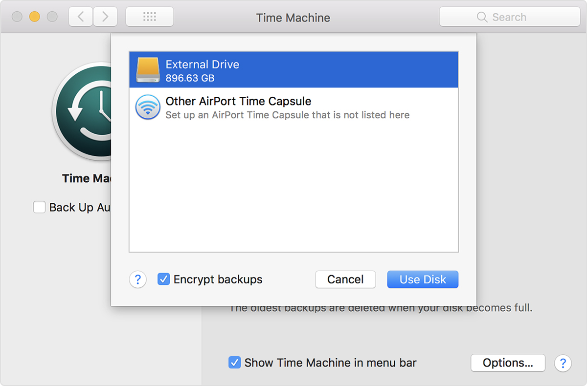 external hard drive time machine and permanenet files