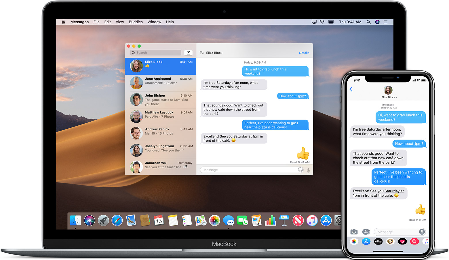 how to link iphone messages with mac