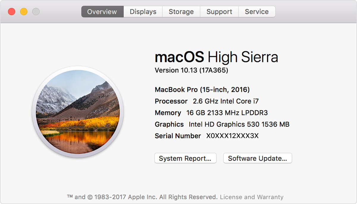 mac os sierra latest version