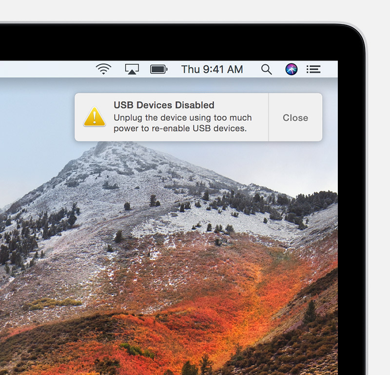 If a Mac accessory needs more power or is using too much power - Apple  Support