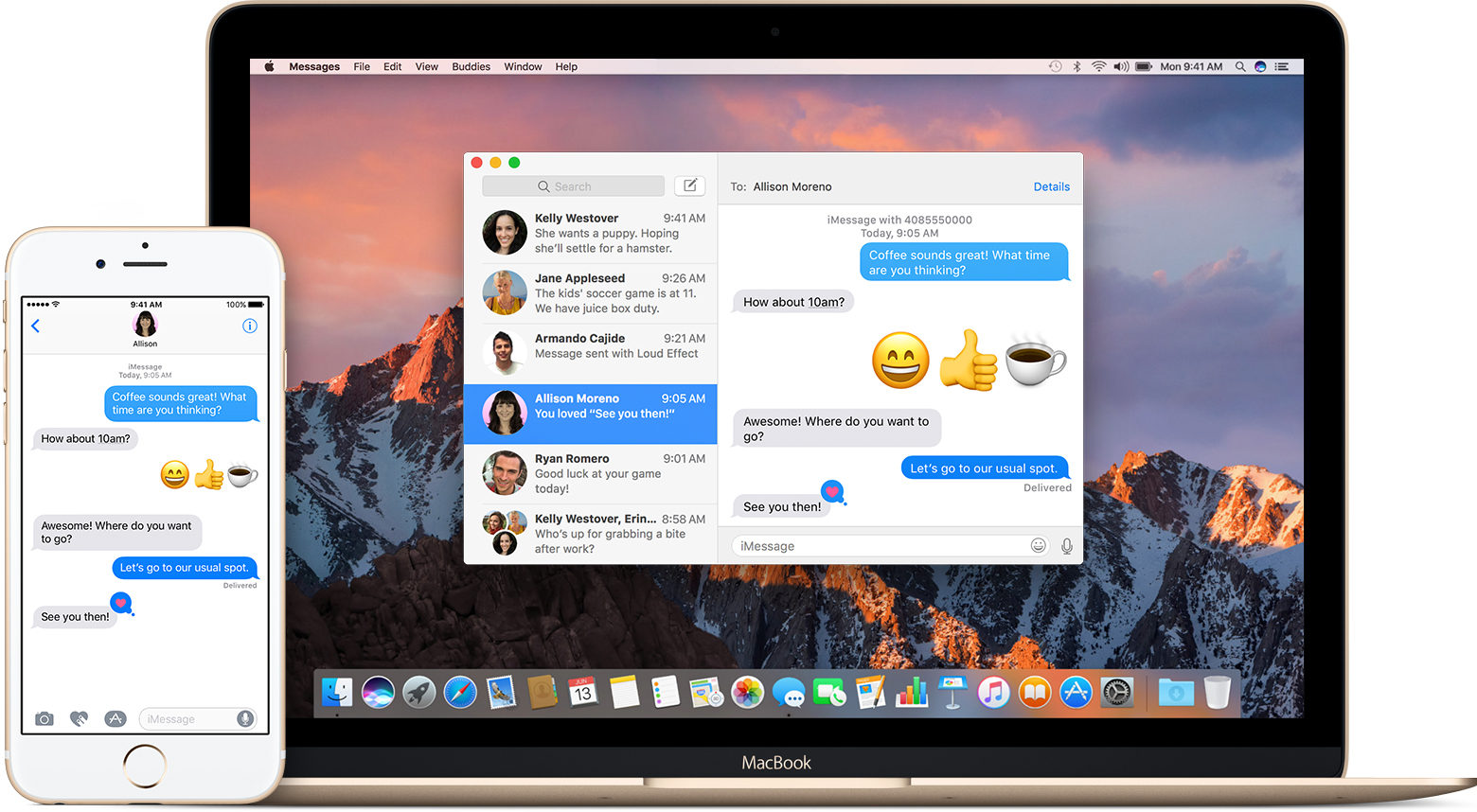 how to set up messages from iphone to mac