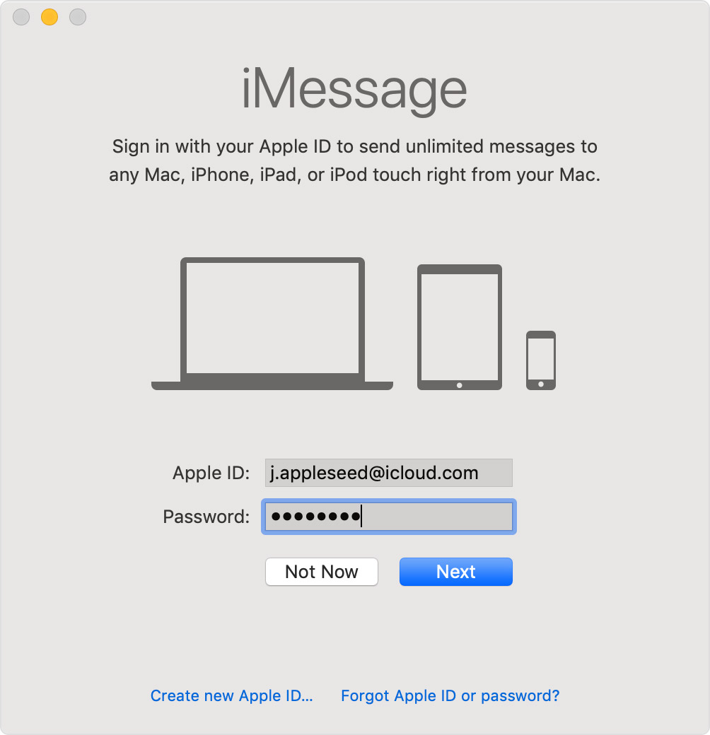 how to set up messages on mac