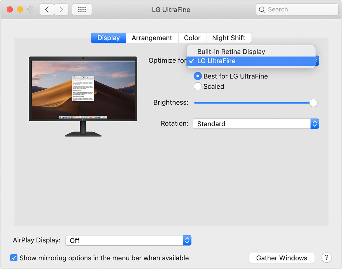 What resolution is retina display macbook pro myoe