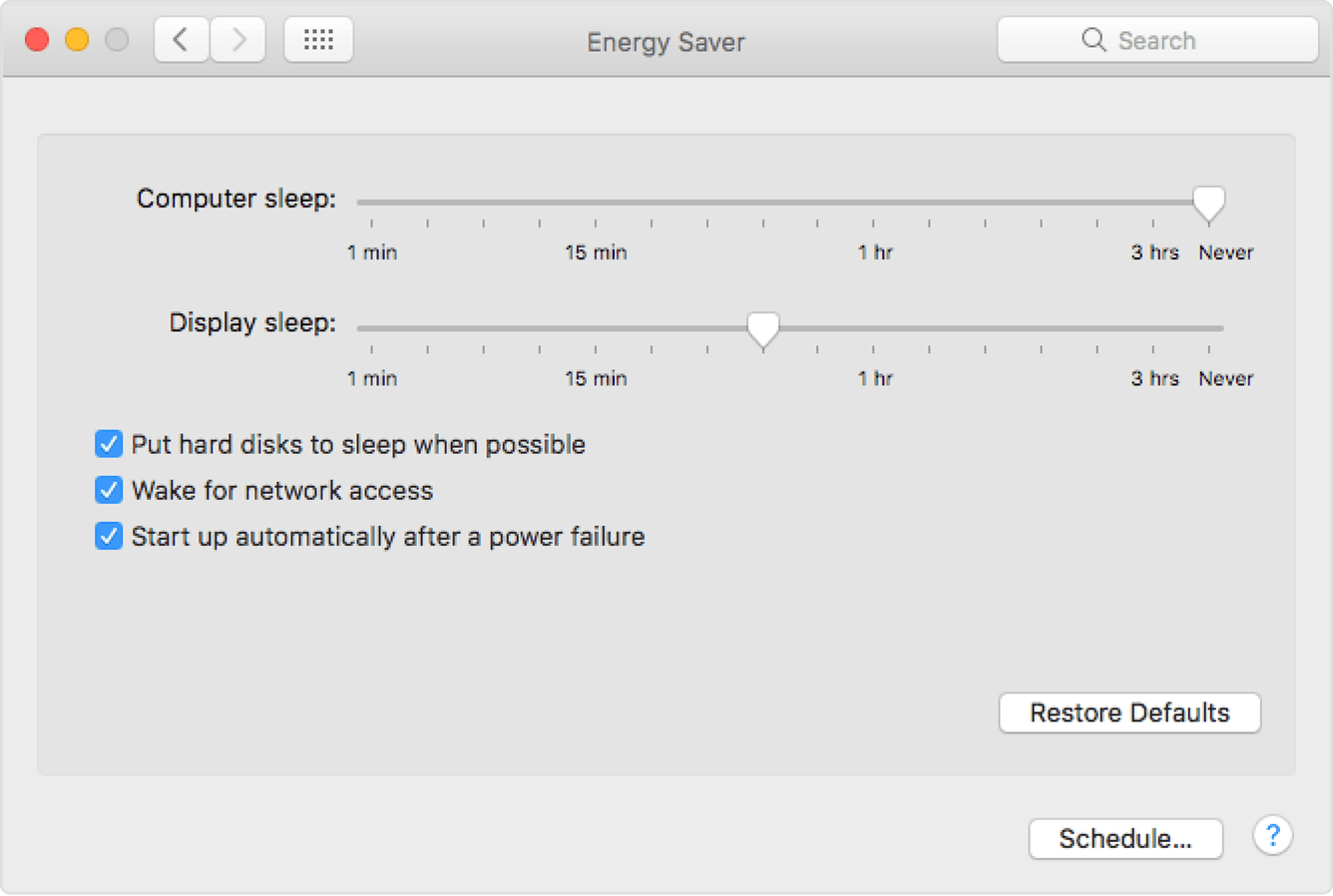 How to enable and disable Power Nap