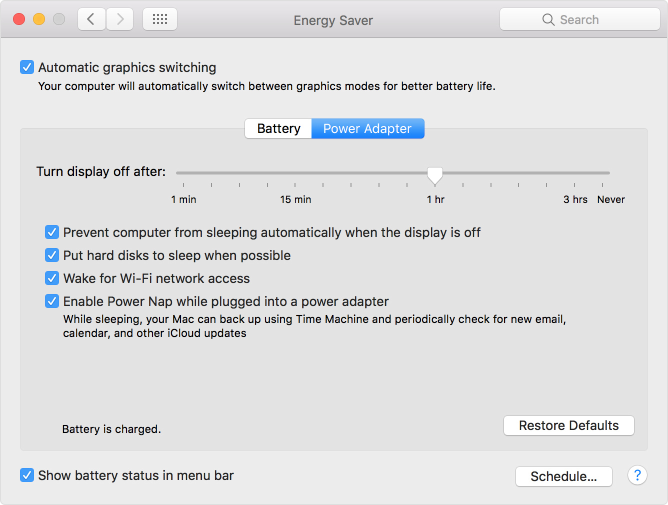 Mac Energy Saver screenshot