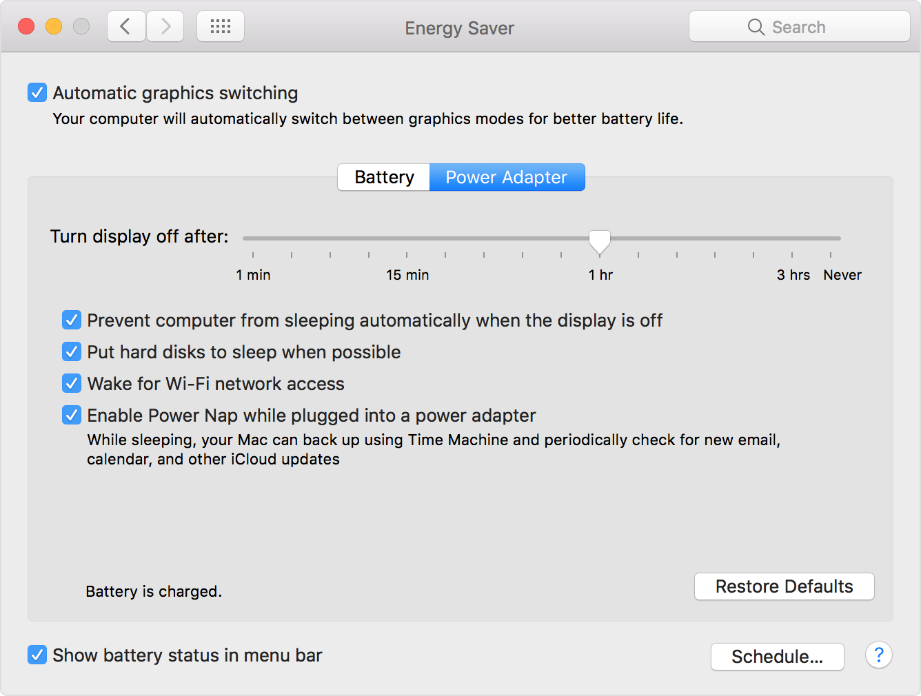 energy saving mac