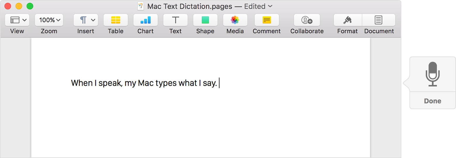 how do you do dictation in word for mac