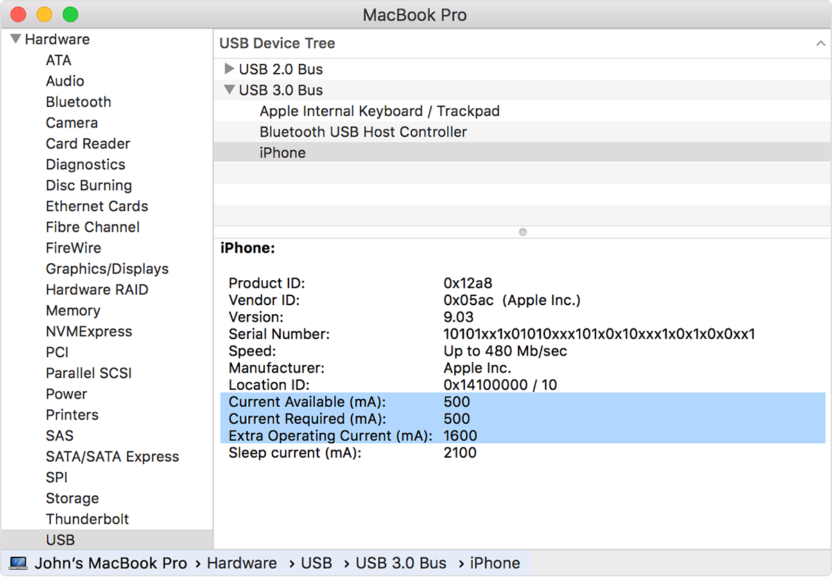 mac usb ports not reading