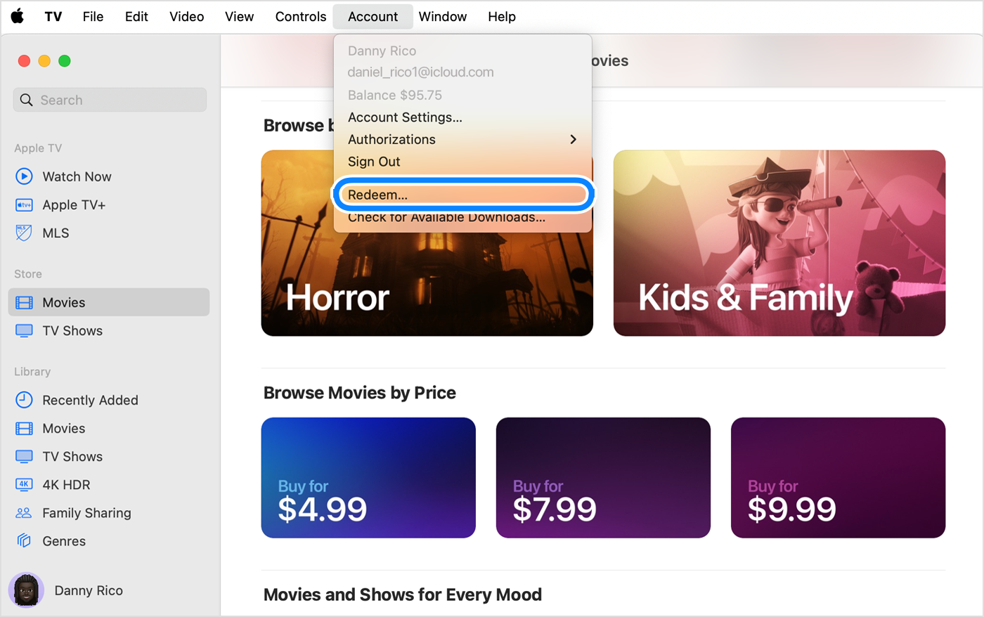 Redeem digital copies of DVDs or Blu-rays in the Apple TV app