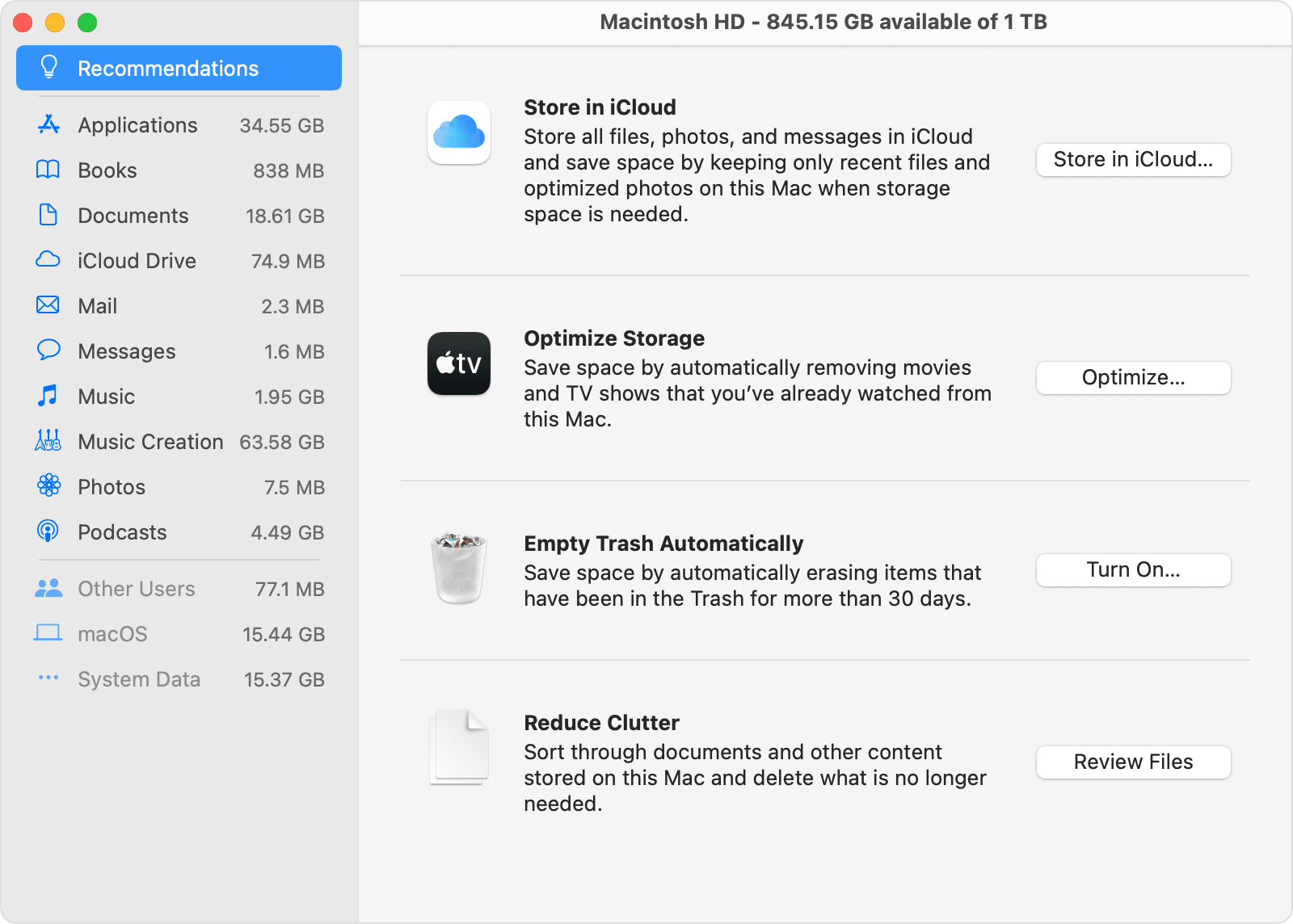 Free up storage space on your Mac - Apple Support