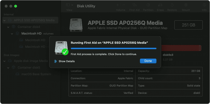 mac check disk for errors