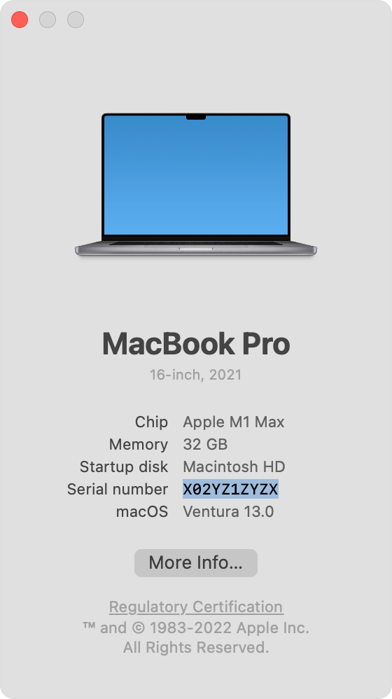 Find your Mac model name and serial number - Apple Support