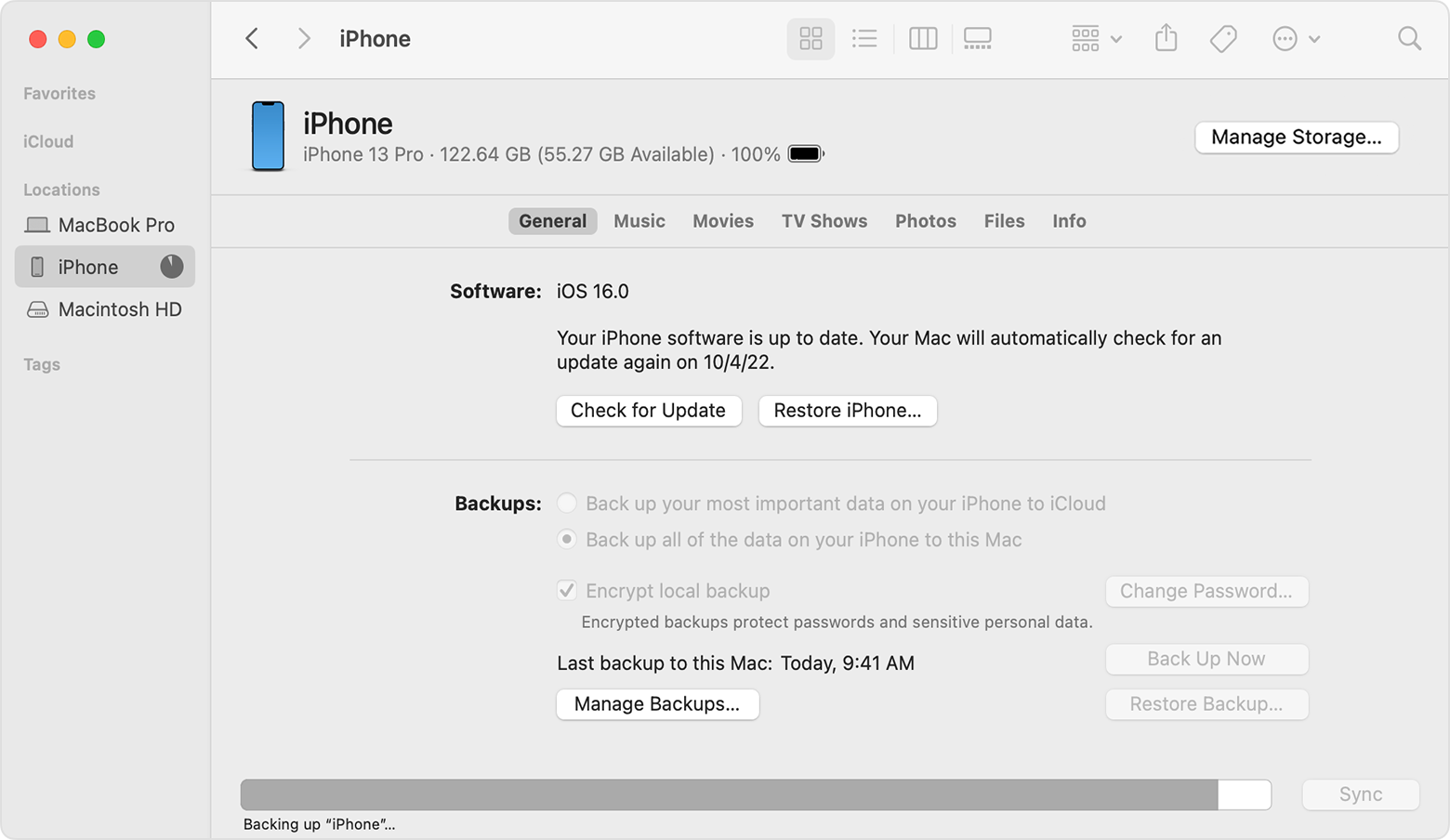 How to backup iPhone to Mac?