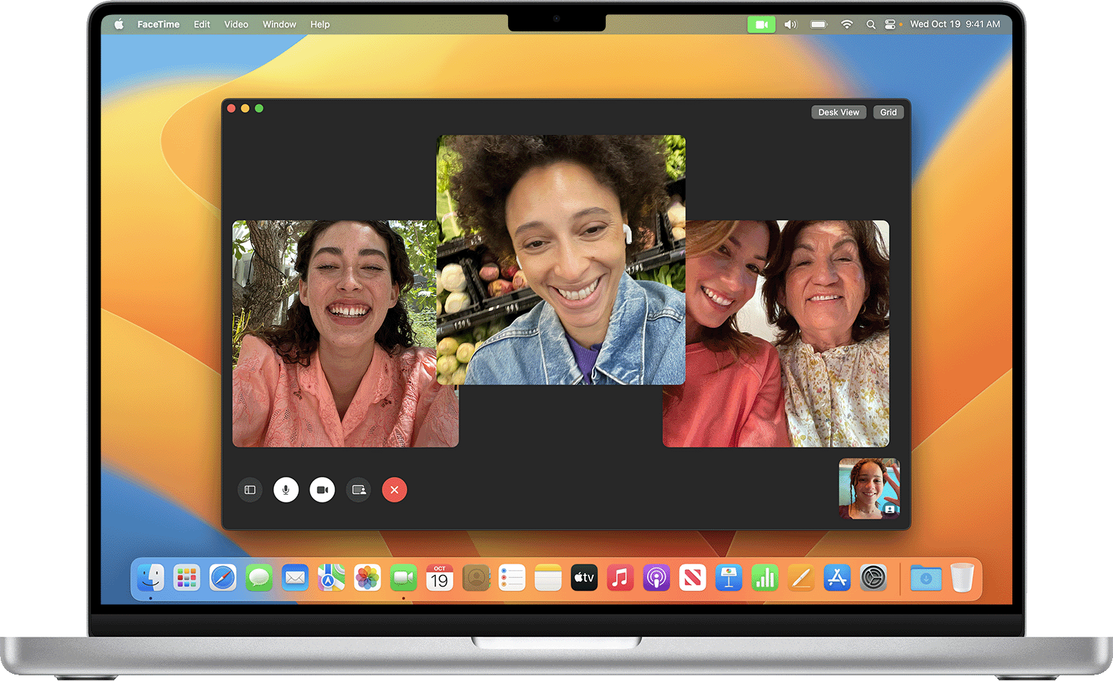 Image of a Group FaceTime call in progress
