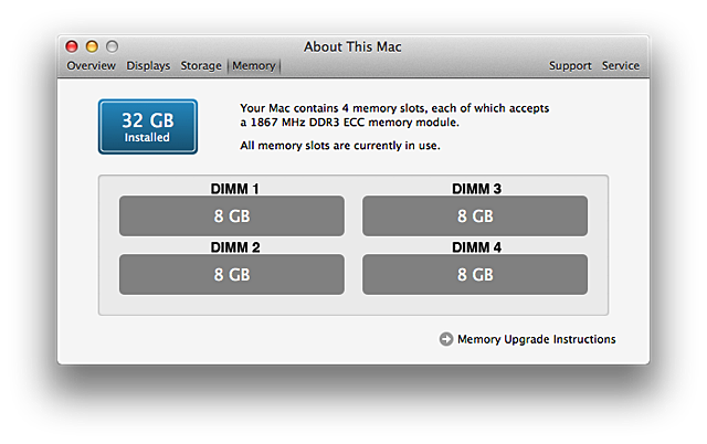 Mac Pro Ram Configuration Chart