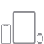 Icon showing iPhone, iPad, and Apple Watch
