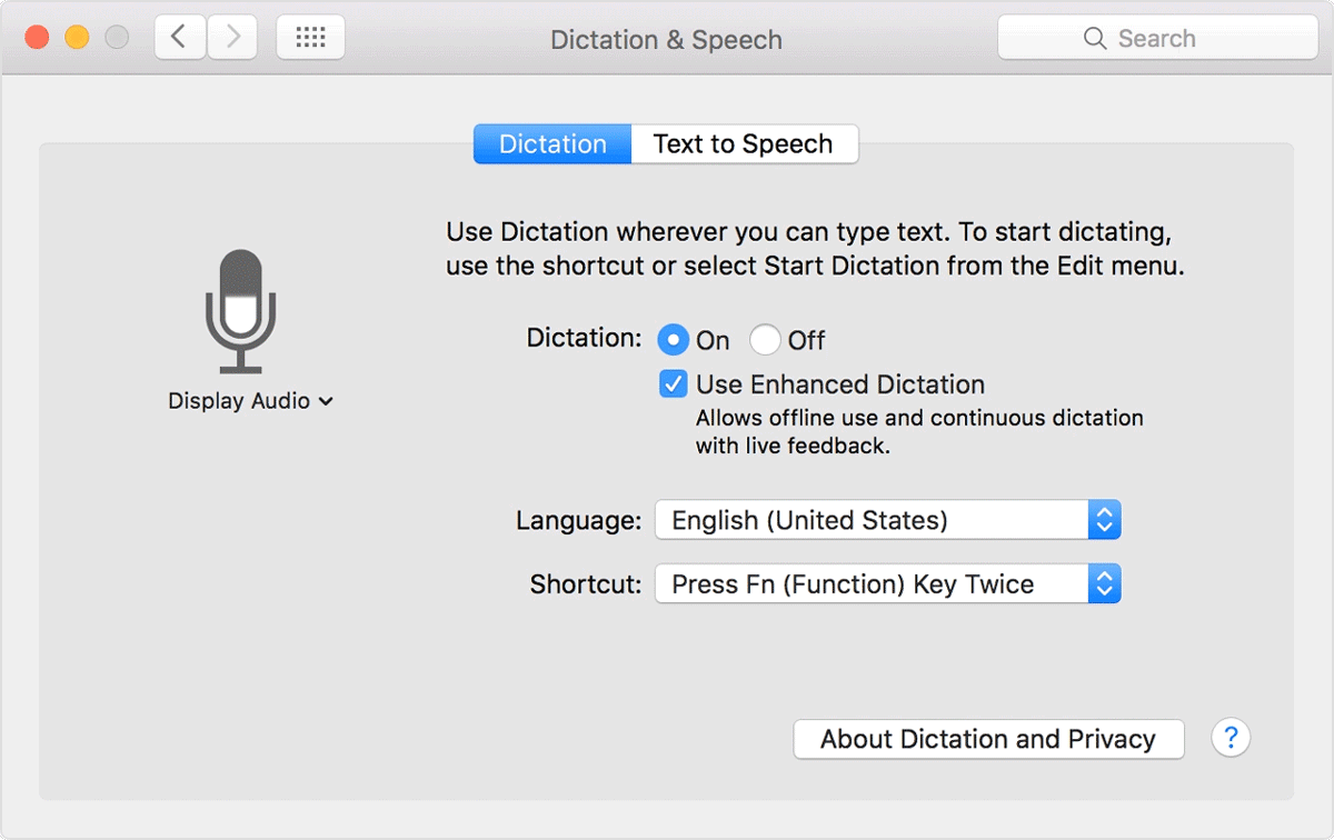 speak text on macbook