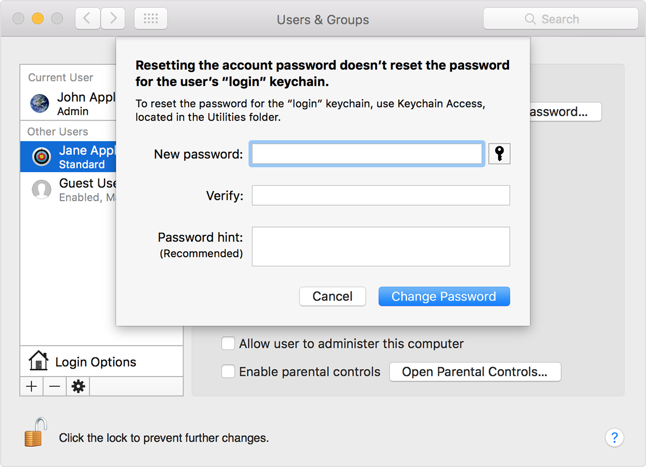 how to reset mac password without apple id