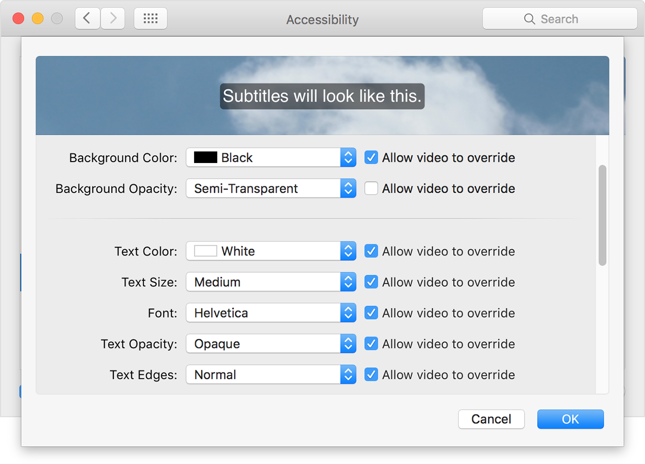 captions app for mac