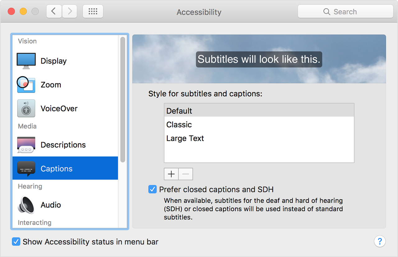 closed captions software for mac