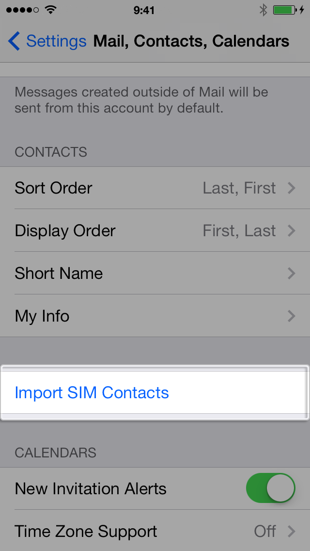how to import sim contacts in iphone 4s