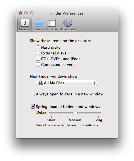 Finder preferences